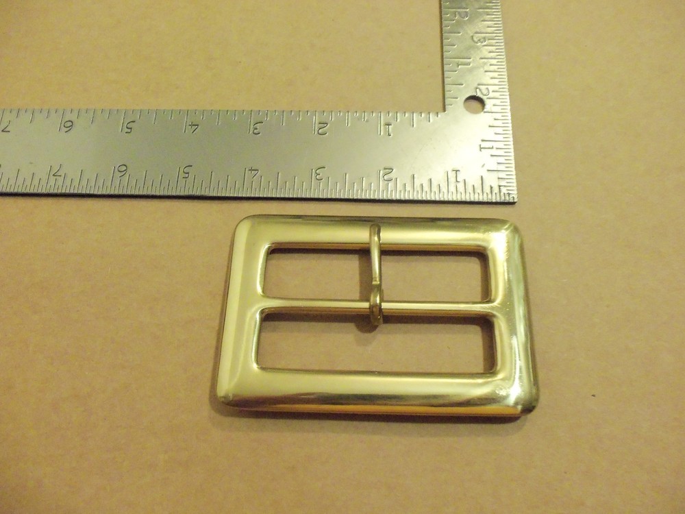 3" Solid Brass Middle Bar Santa Claus Belt Buckle