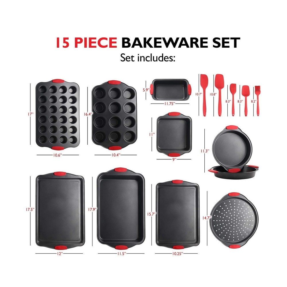 Eatex Nonstick Bakeware Sets with Baking Pans Set, 39 Piece Baking Set with M...