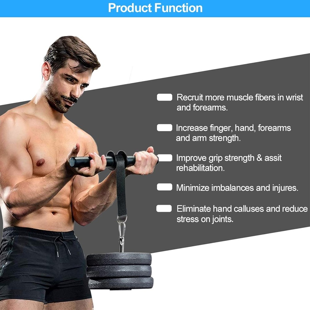 Forearm Wrist Roller Blaster Exerciser, & Black