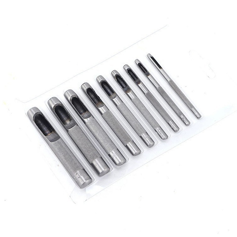 Premium Leather Punching Tools Set 10pcs for Precise Hole Drilling 110mm