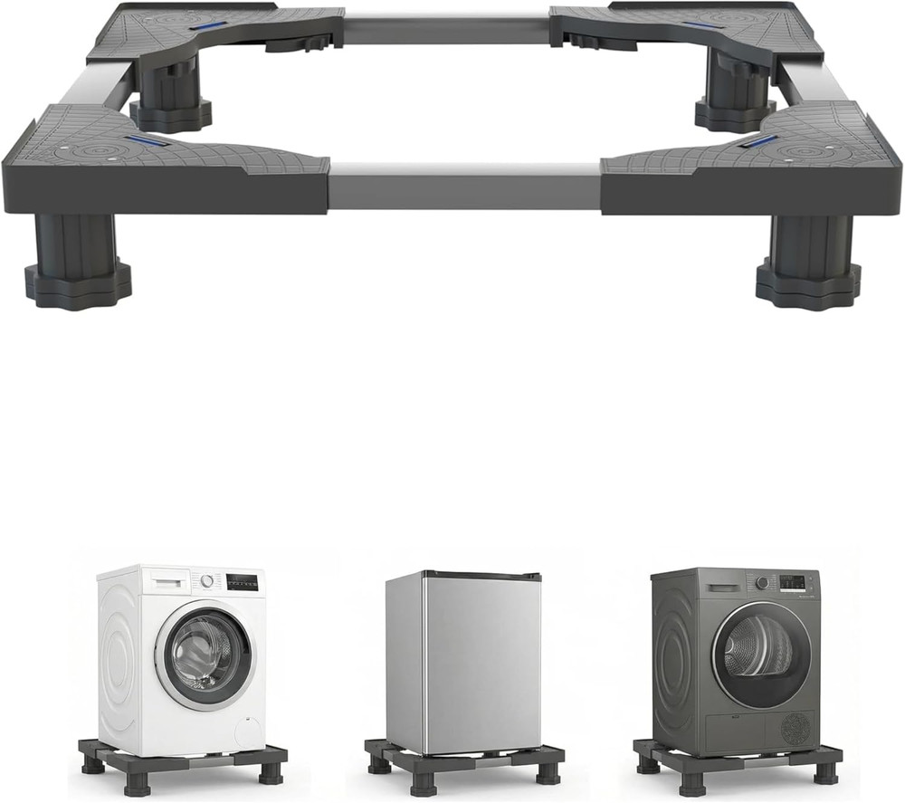 Mini Fridge Stand with 4 Strong Feet, Universal Refrigerator Stand Riser Adjusta