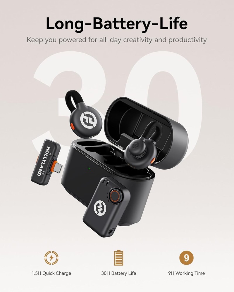 Hollyland LARK M2S Mini Combo Dual Wireless Microphone Bundle