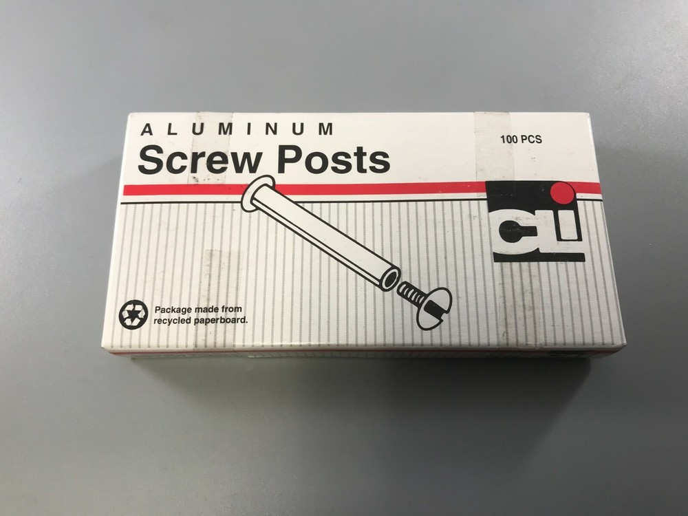 CLI 3701L ALUMINUM SCREW POSTS, 1/4" LENGTH, (100 BOX)