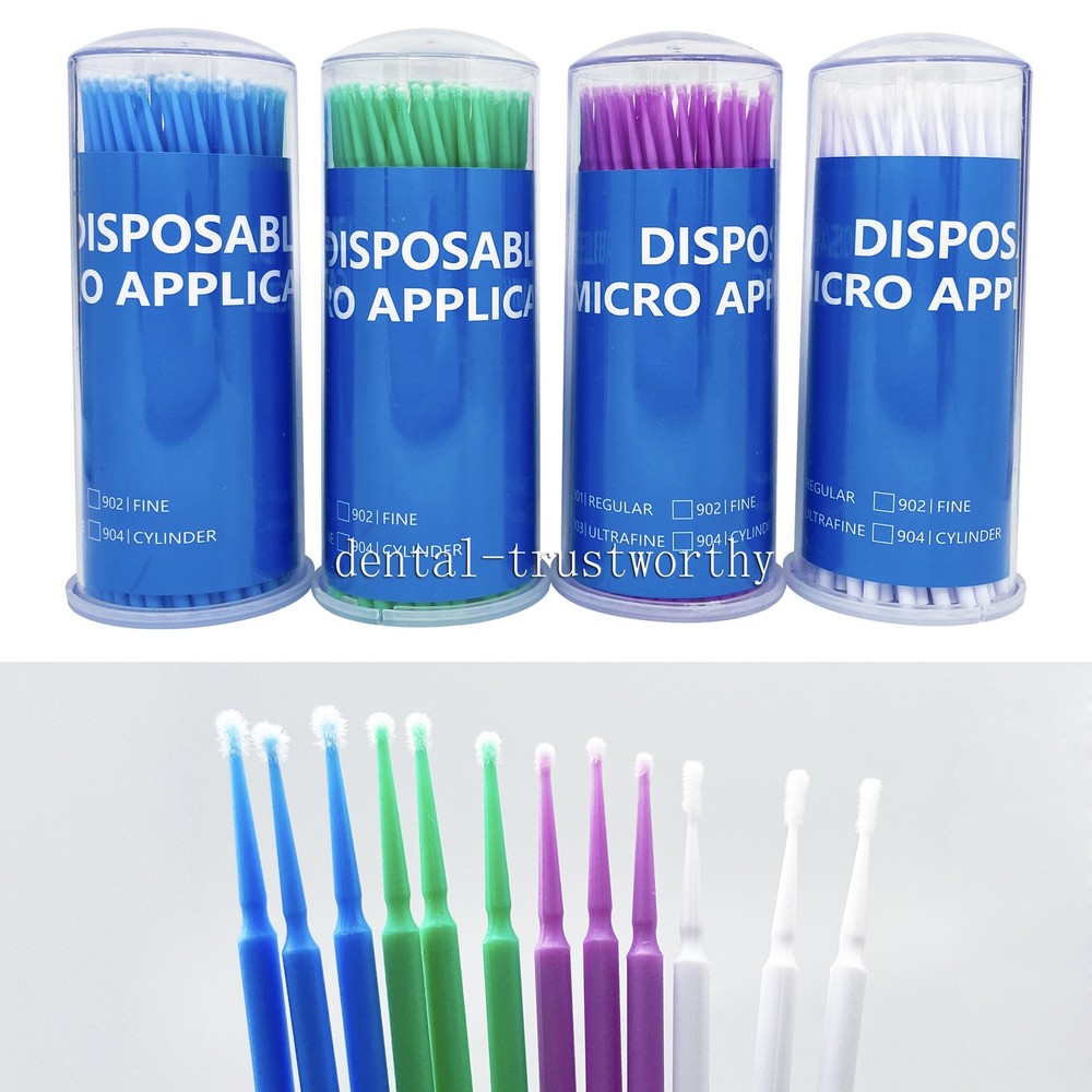 400 Microbrush Micro Brush Applicator Tips Regular, Fine, Super Fine Dental