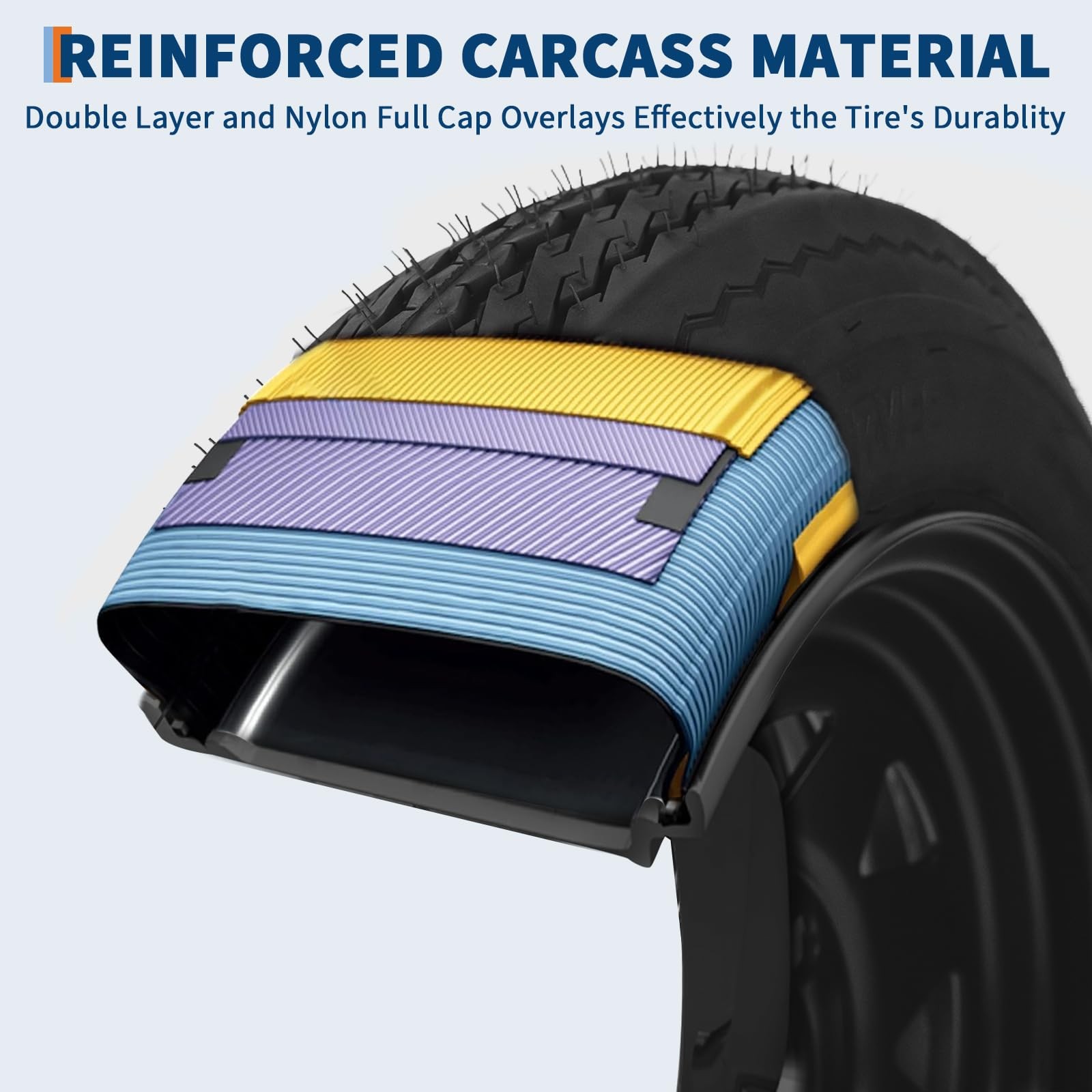 2-Pack Trailer Tire On Rim 4.80-12 480-12 4.80x12 5 Lug on 4.5" PCD 12 in Wheel