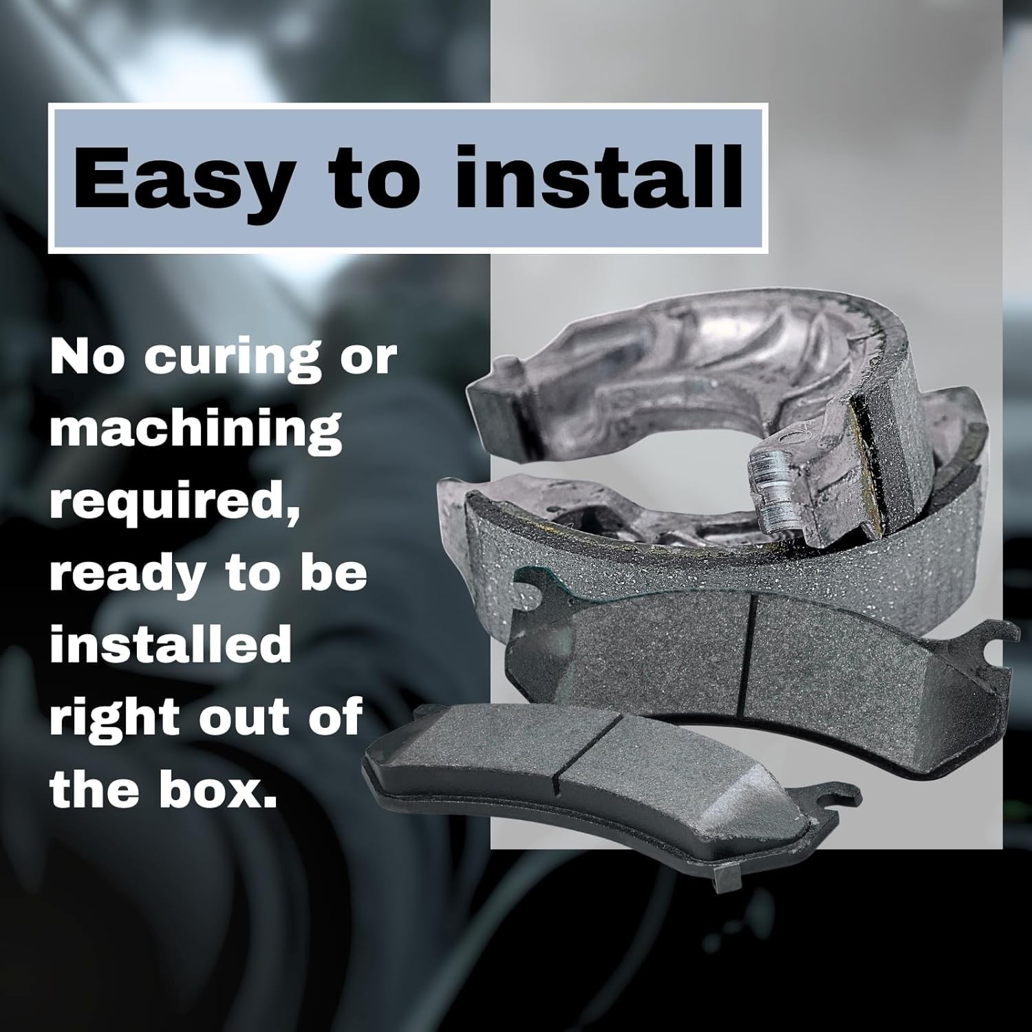 4X Brake Pad Front Brake Pads & Rear Drum Brake Shoes Replacement fits Toyota