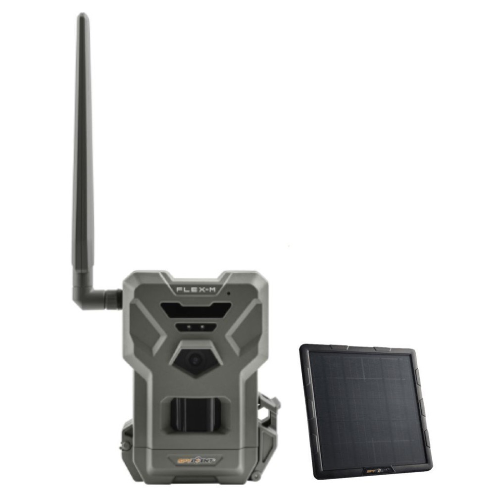 Spypoint FLEX-M US Solar Bundle FLEX-M Trail Camera and SPLB 10 Solar Panel