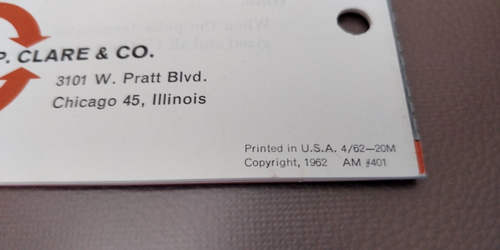 1962 C.P Clare & Co. ~ Application Manual 401 ~ counting with Clareed