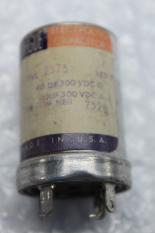 SPRAGUE TVL 2575 40UF CAPACITOR UNMP
