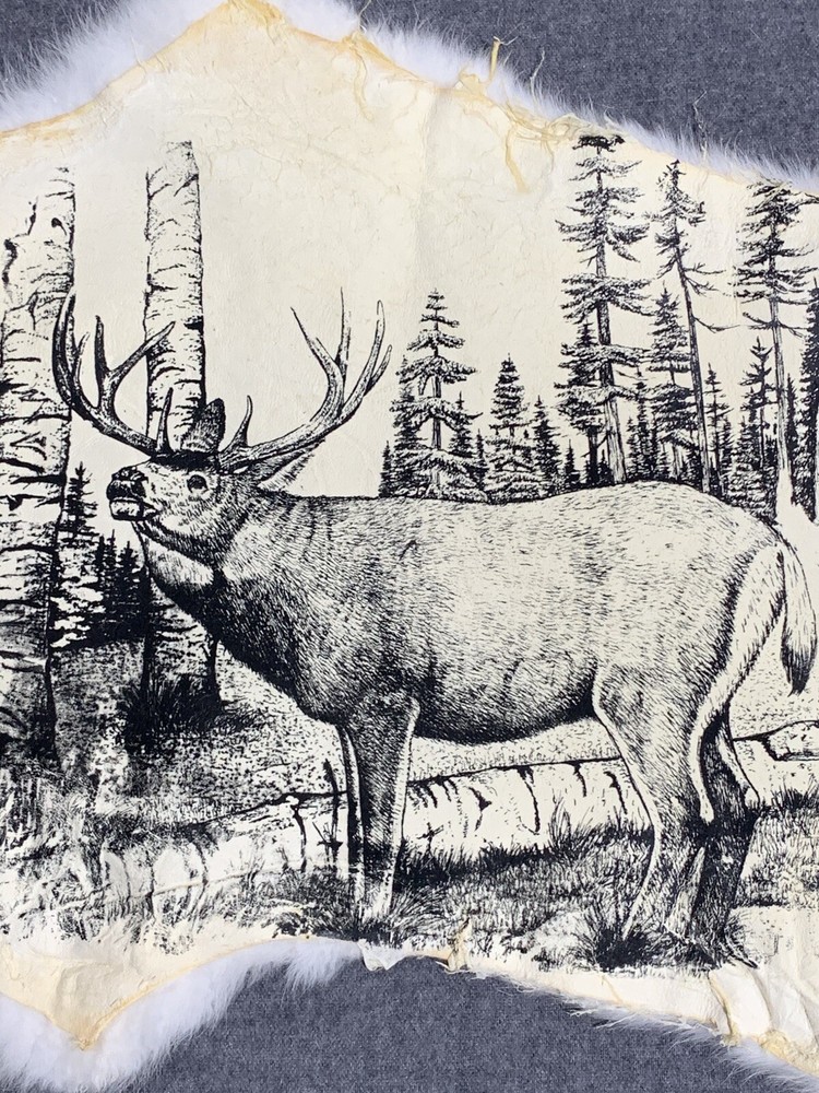 Printed Rabbit Pelt: Deer