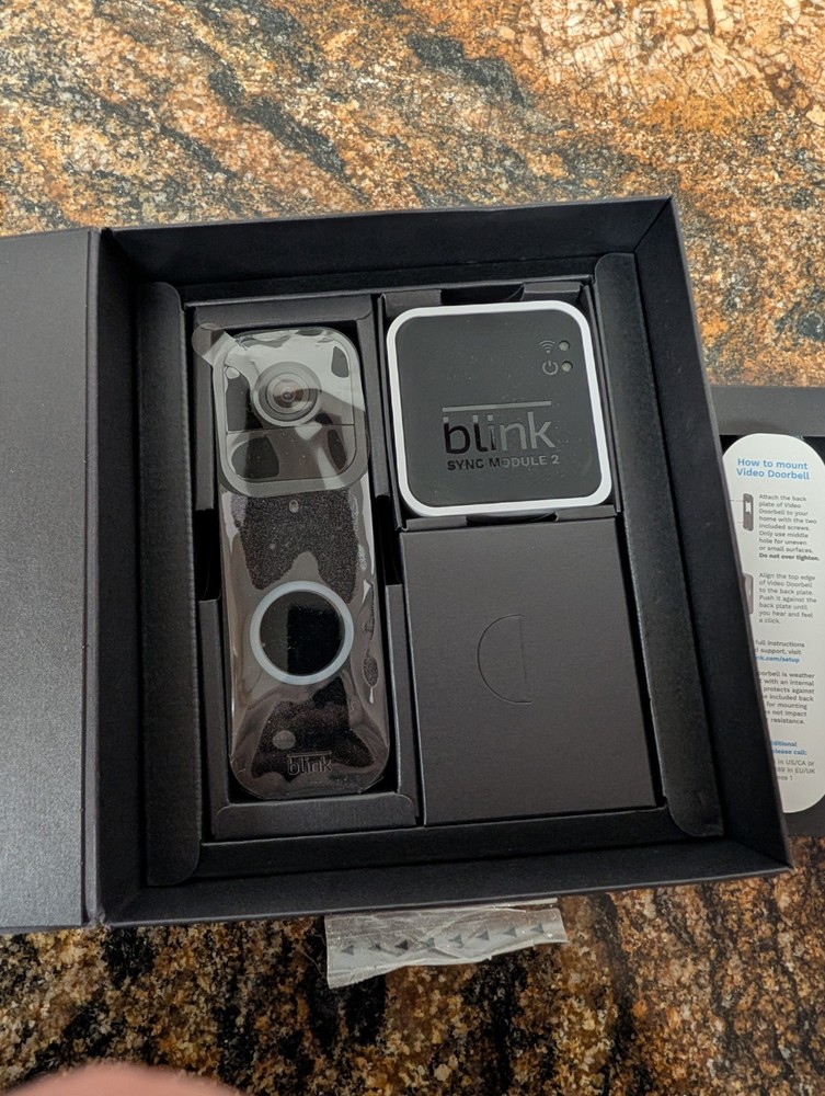 New Amazon Blink Video Doorbell + Sync Module 2 Camera