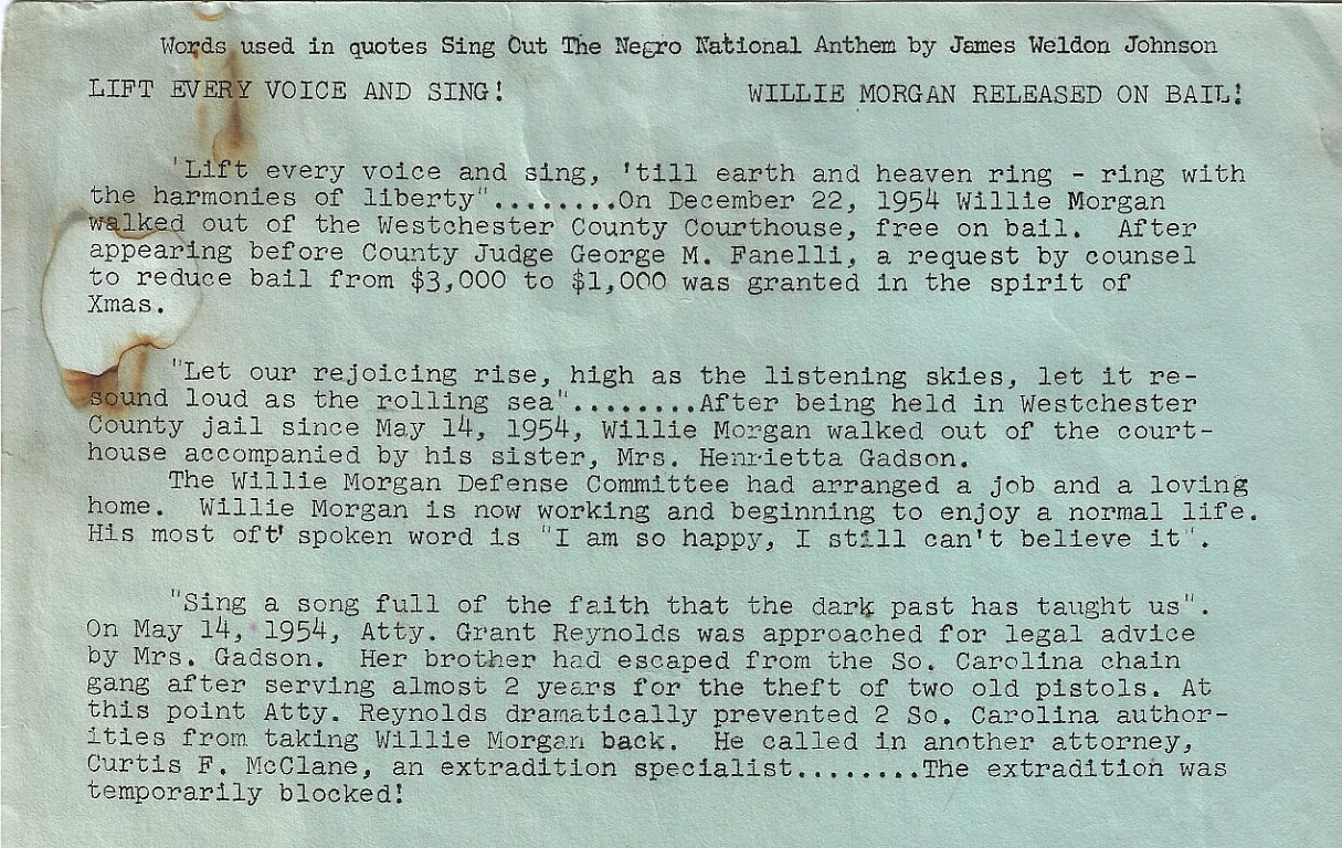 Vintage 1950s~African American Man Escaped South Carolina Chain Gang~NAACP Flyer