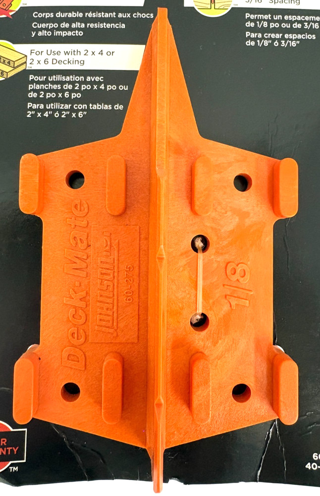 JOHNSON LEVEL DECK MATE BOARD SPACING TOOL 60-275 USA