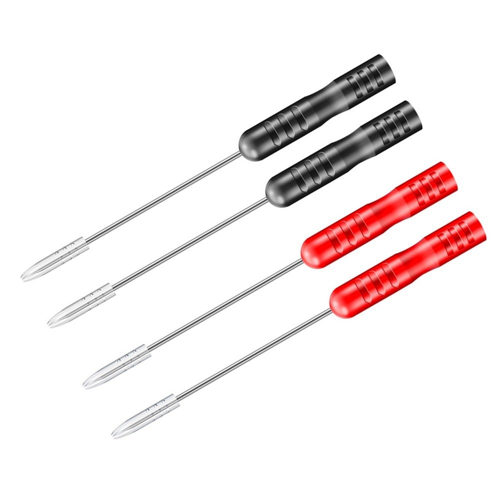 Red and Black Color Coded Probe Tips for Quick Polarity Identification