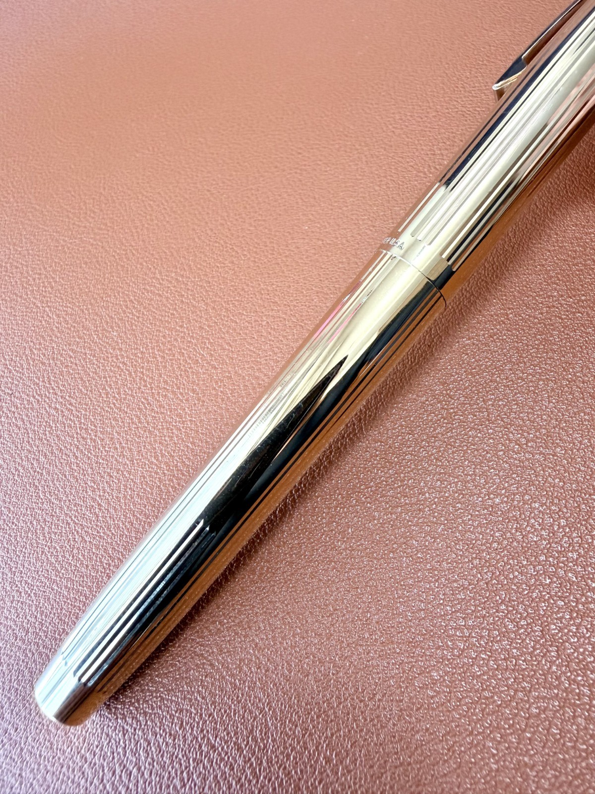 Sheaffer Imperial 440 Gold Electroplated Fountain Pen 14K Inlaid Nib Vintage