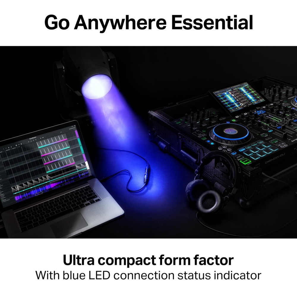 SoundSwitch Micro DMX Interface - Ultra-Compact USB to DMX Interface with 3-M...