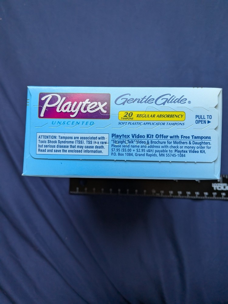 Vintage 1999 Playtex Tampons Unscented Regular