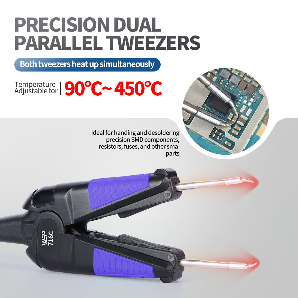 WEP SMT Hot Tweezers Soldering Station Desoldering Rework Station ESD KIT