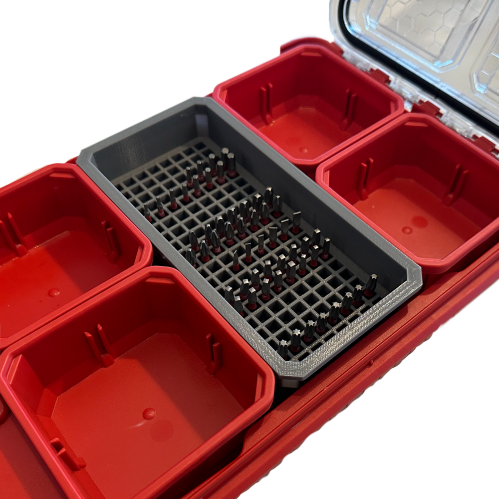 Impact bit holder insert for Milwaukee PACKOUT Low Profile Organizers (160 bit)