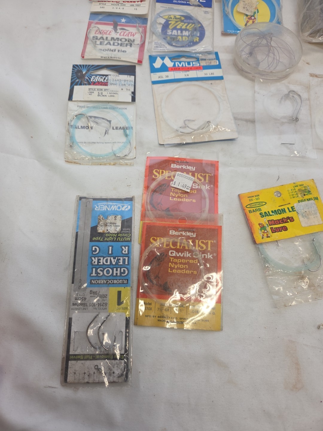 Large Lot Of Misc Fishing Hooks Tackle Trout Salmon Bass New And Used