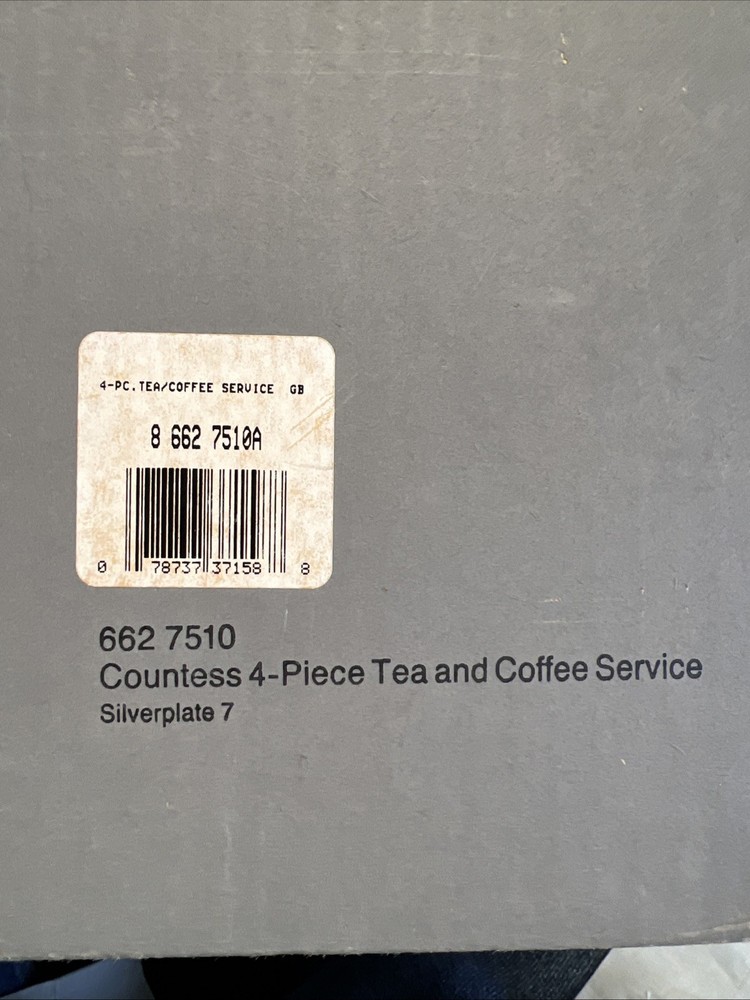 VTG Oneida Webster Wilcox Countess Silverplate Footed 4 PC Tea & Coffee Service