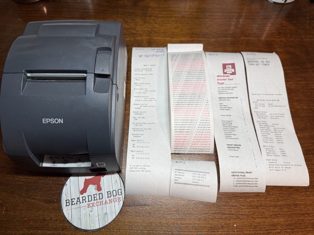 Epson TM-U220B M188b Kitchen Impact printer, Ethernet E04 r12 mPOS #253