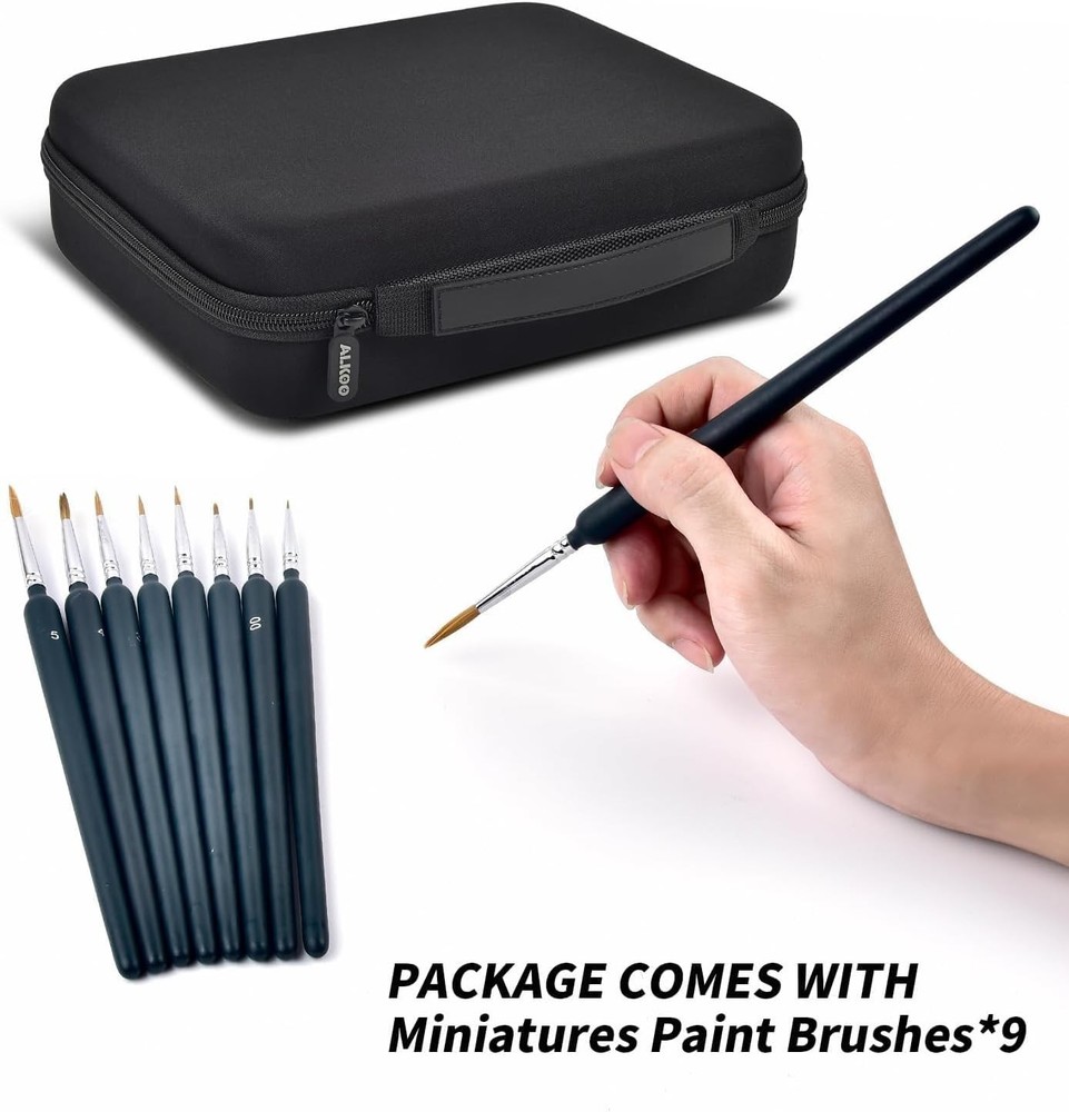 ALKOO Model Paint Storage Case Compatible with Testors Set, 42PCS Grey