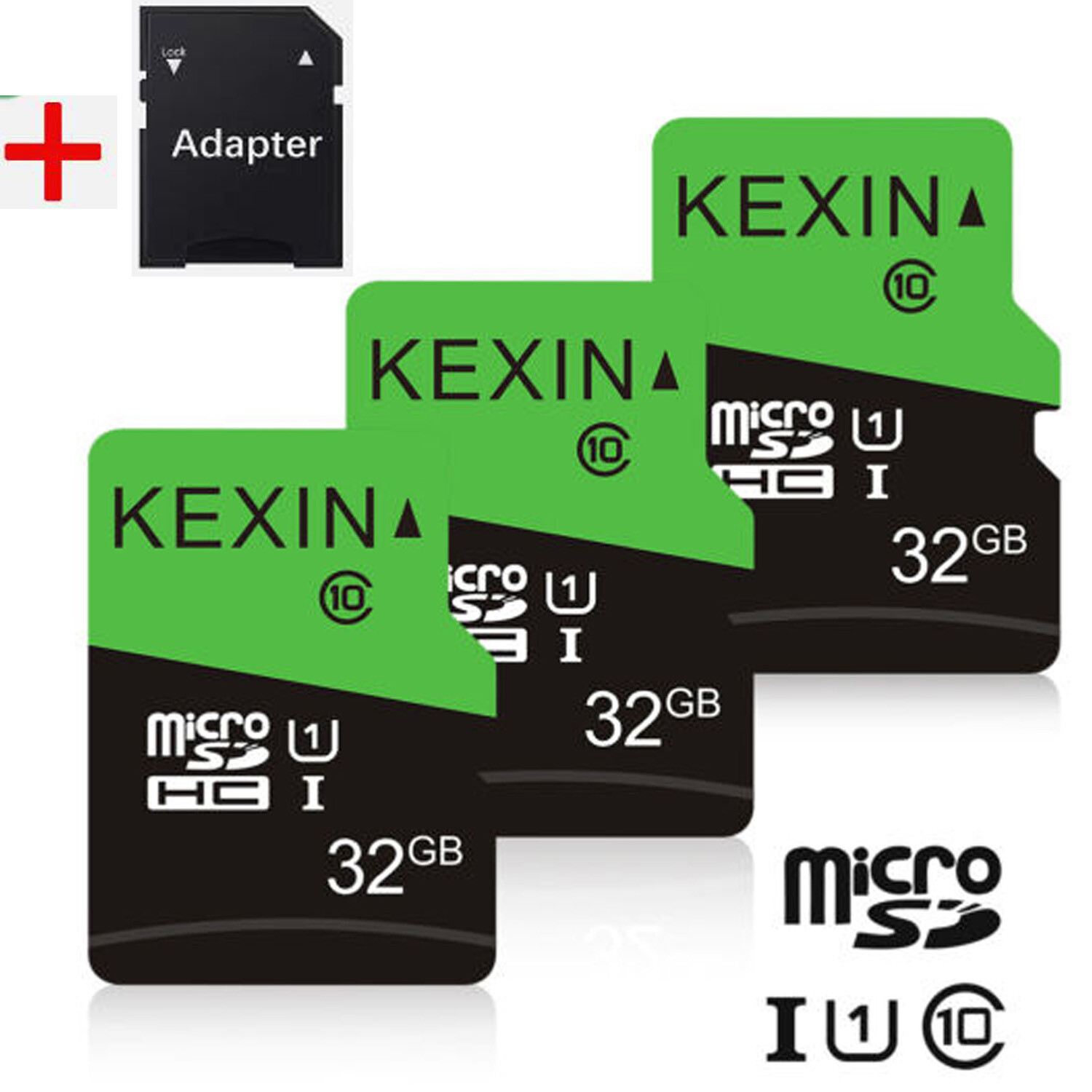 3Pack 32GB Micro SD TF Card SDHC Class 10 Flash Memory Card For Phone Camera