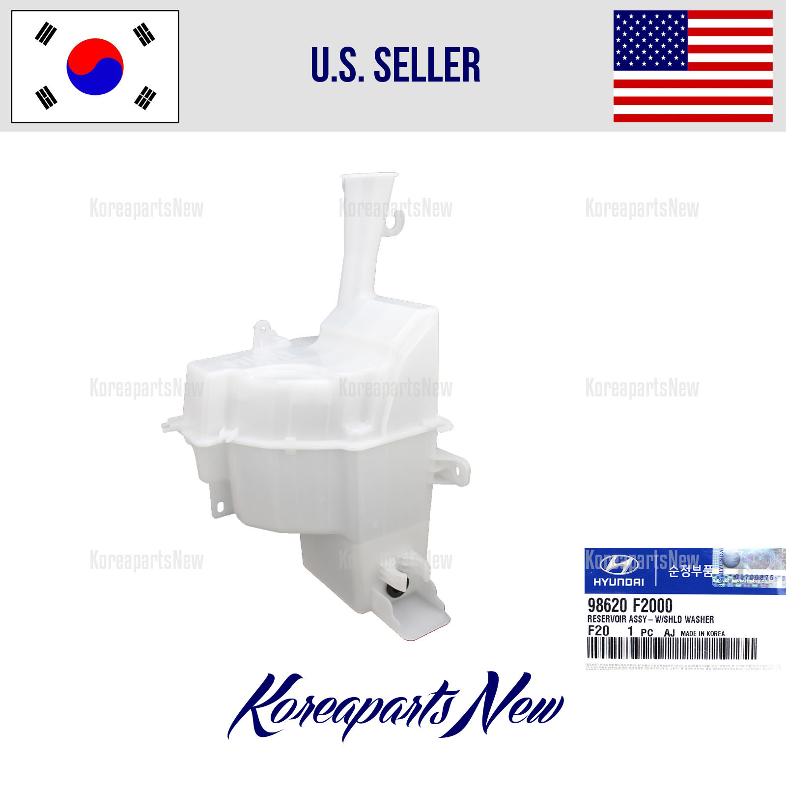 Wiper Washer-Windshield Fluid-Reservor Tank 98620F3000 HYUNDAI ELANTRA 2017-2018