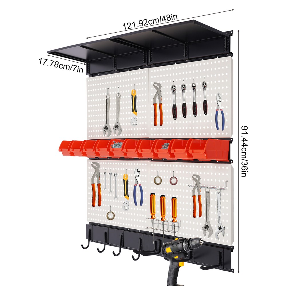 Garage Storage Wall Organizer Tool Storage Rack Wall Mounted Tool Storage Kit