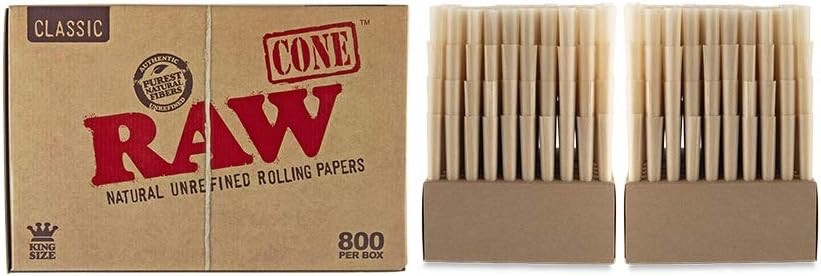 RAW Classic Single Size 70/26 | Bulk Box| 800 Cones
