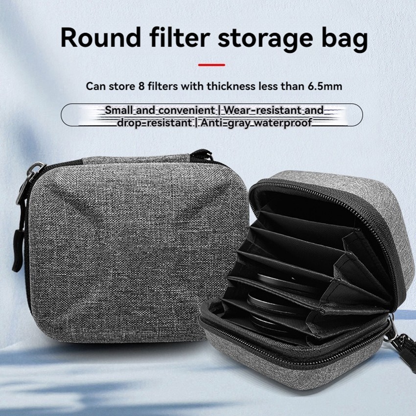 Round Filter Storage Sleeve CPL Polarize UV Filter Multi-Layer Protective Case