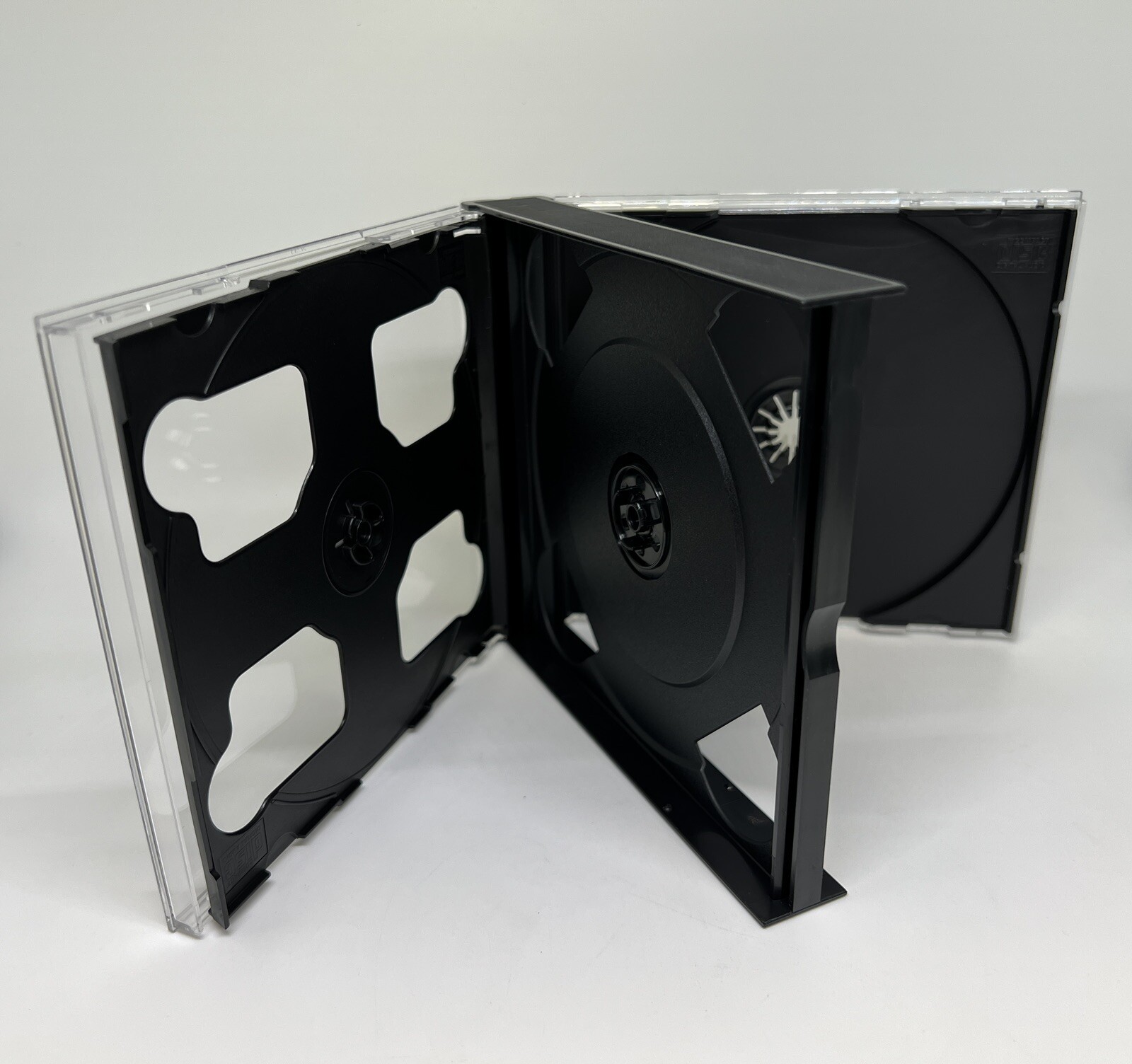 2 PCS NEW QUALITY 23MM(7/8'') 5 DISC MULTI-5 CD JEWEL CASE W/BLACK TRAY- 5CDBLK