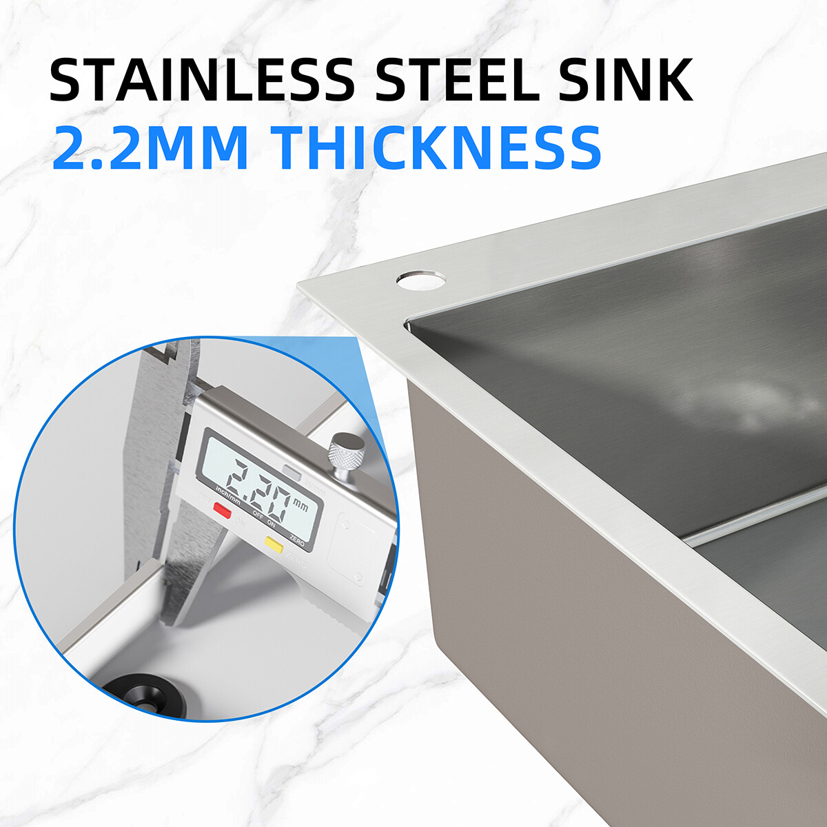 Kitchen Sink Drop In Stainless Steel Single Bowl Top Mount w/ Faucet 28"/30"/32"