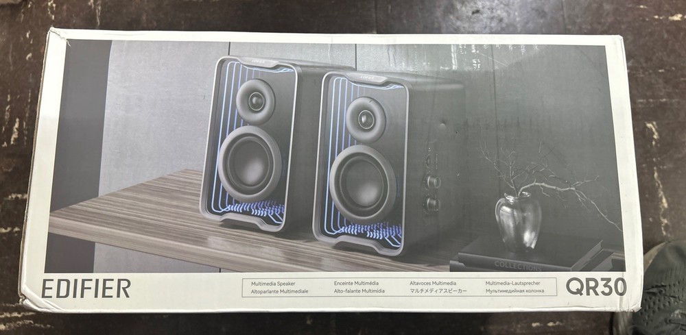 Edifier QR30 2.0 Desktop Active Speaker, Compact Bluetooth V5.4 Computer - White
