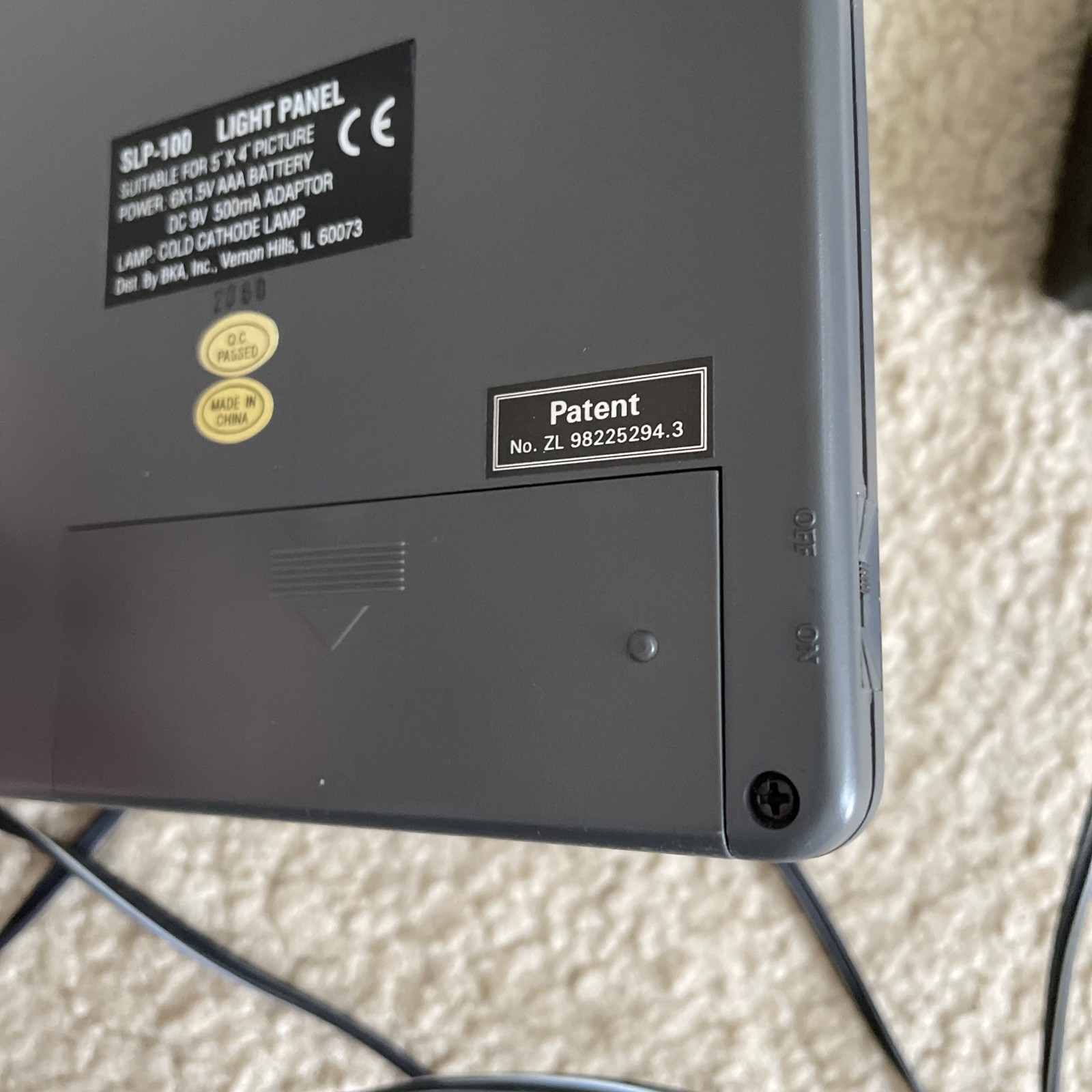 Kalt Light Panel Pad 5 x 4 Inch Screen Adapter Plug And Battery Powered