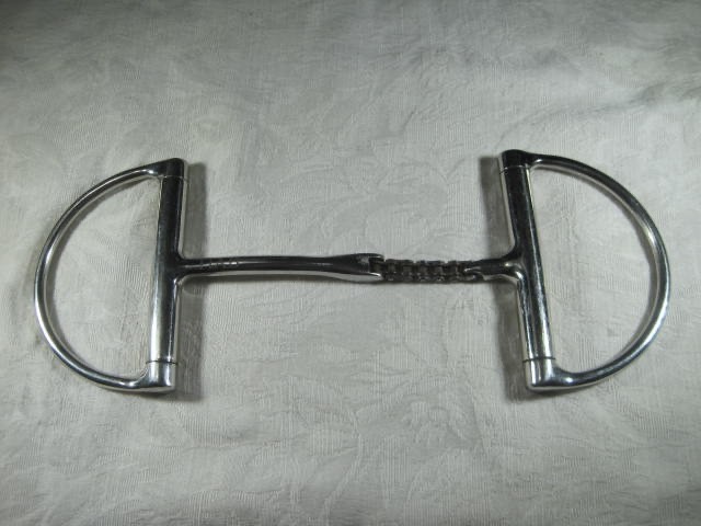 Horse Bit Dee Ring Snaffle Half Bike Chain Titanium 5.5''