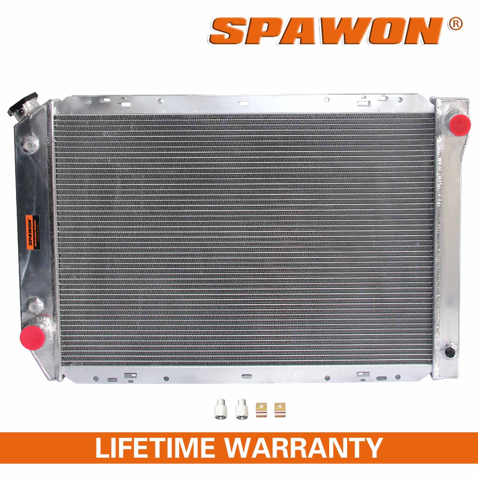 3 Row SPAWON Radiator For Ford Bronco F-250 F-350 F-100 F-150 1980-1984 V8 AT MT