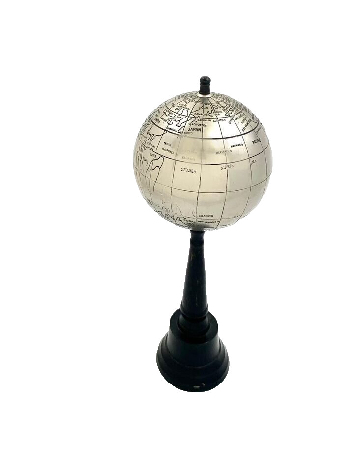 Globe Vintage Metal Earth Map on Stand for Office Decor