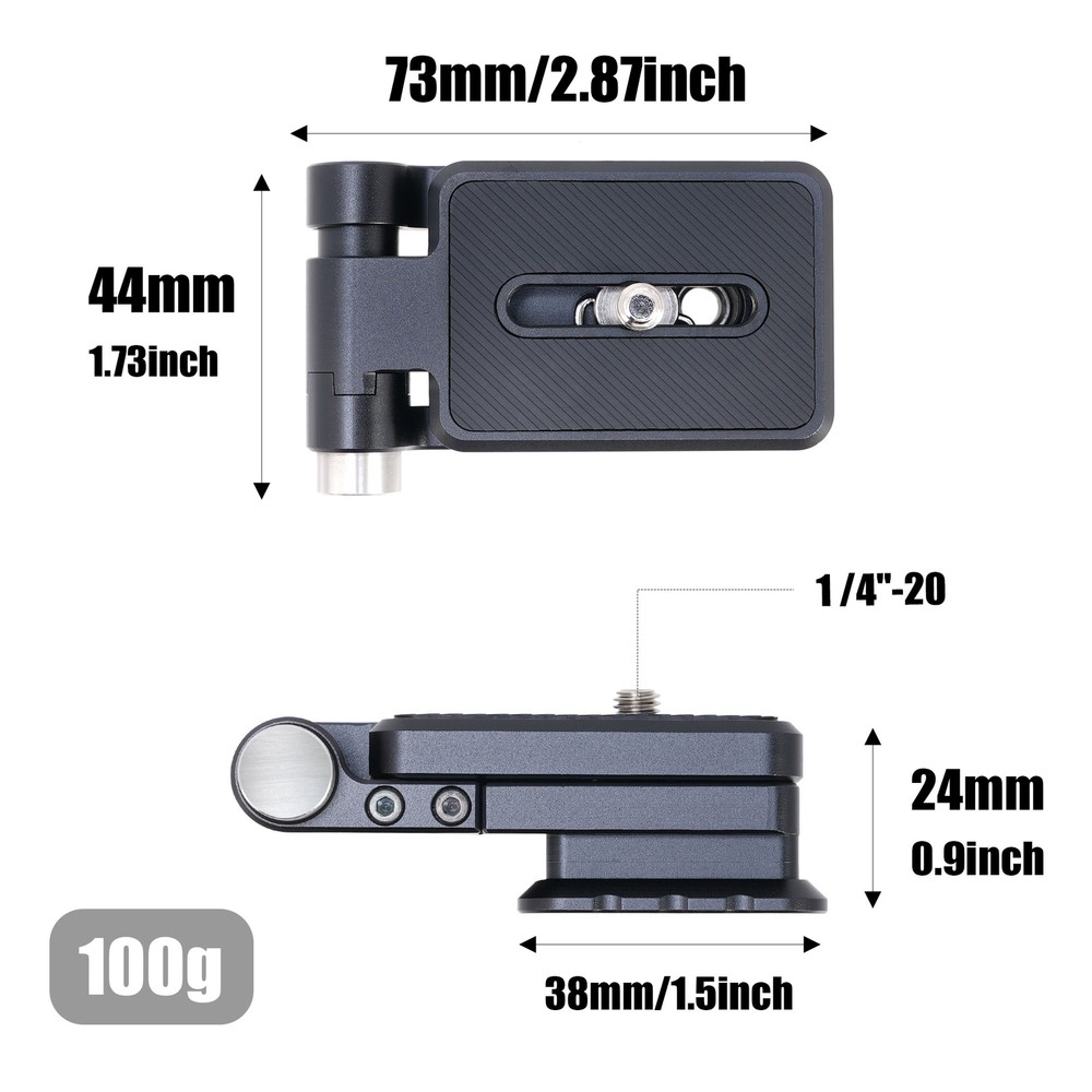 Aluminum L-Shaped Quick Release Plate Vertical Horizontal Switch Camera Bracket