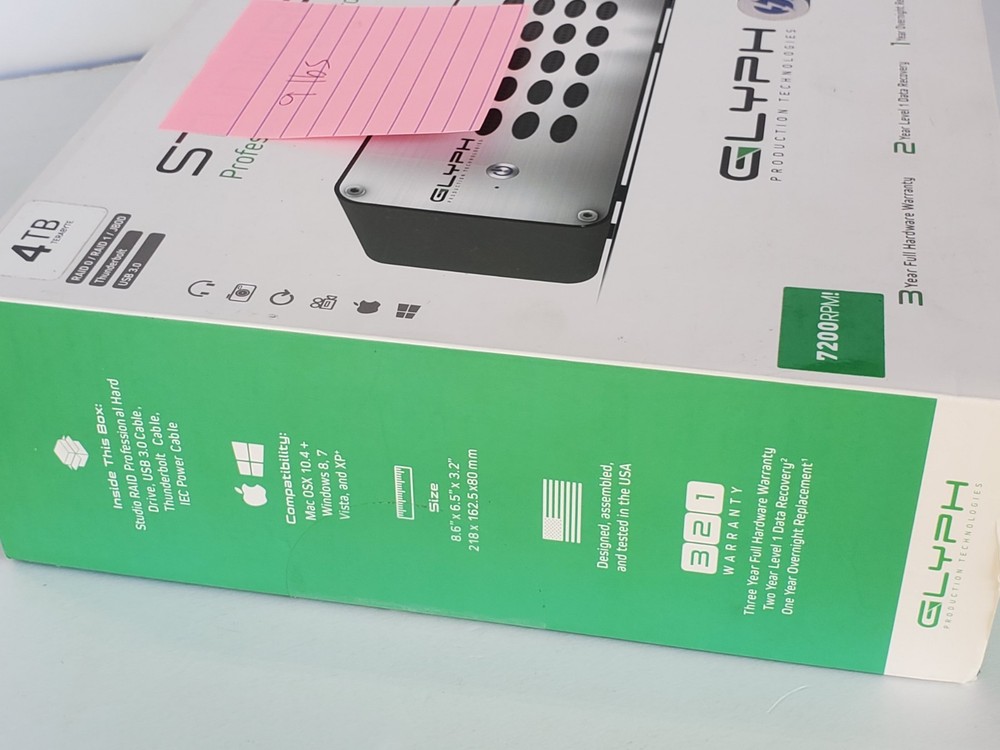 Glyph StudioRAID 4 TB 2-Bay USB 3.0/Thunderbolt 2 RAID Array #52992 tested