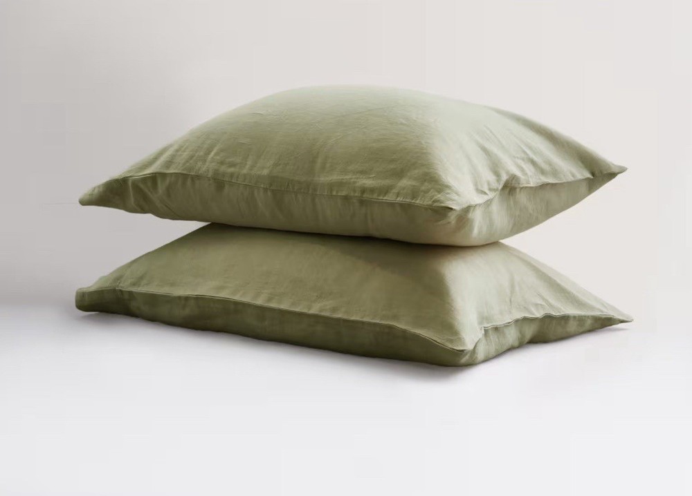 NWOT Quince King Pillowcase Set 2 Linen Willowleaf