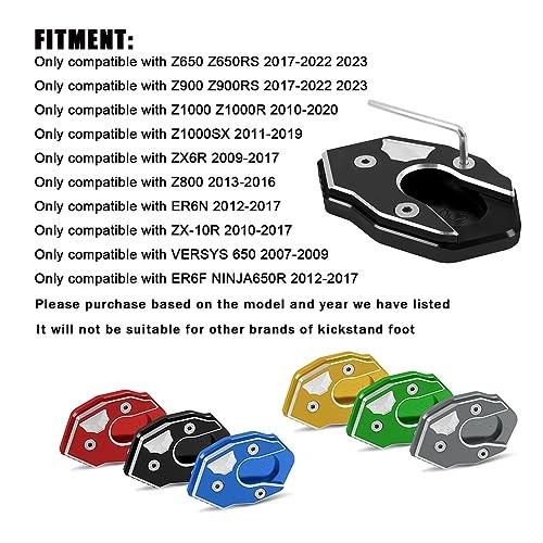 Motorcycle Kickstand Extender Foot Side Stand Extension Pad Support Plate