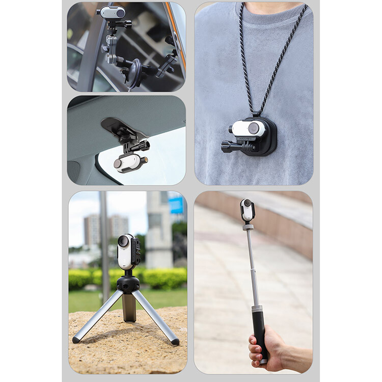 Mount Adapter Support Horizontal and Vertical Shooting Camera for Insta GO 3