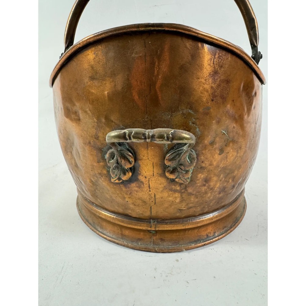 victorian copper helmet coal scuttle