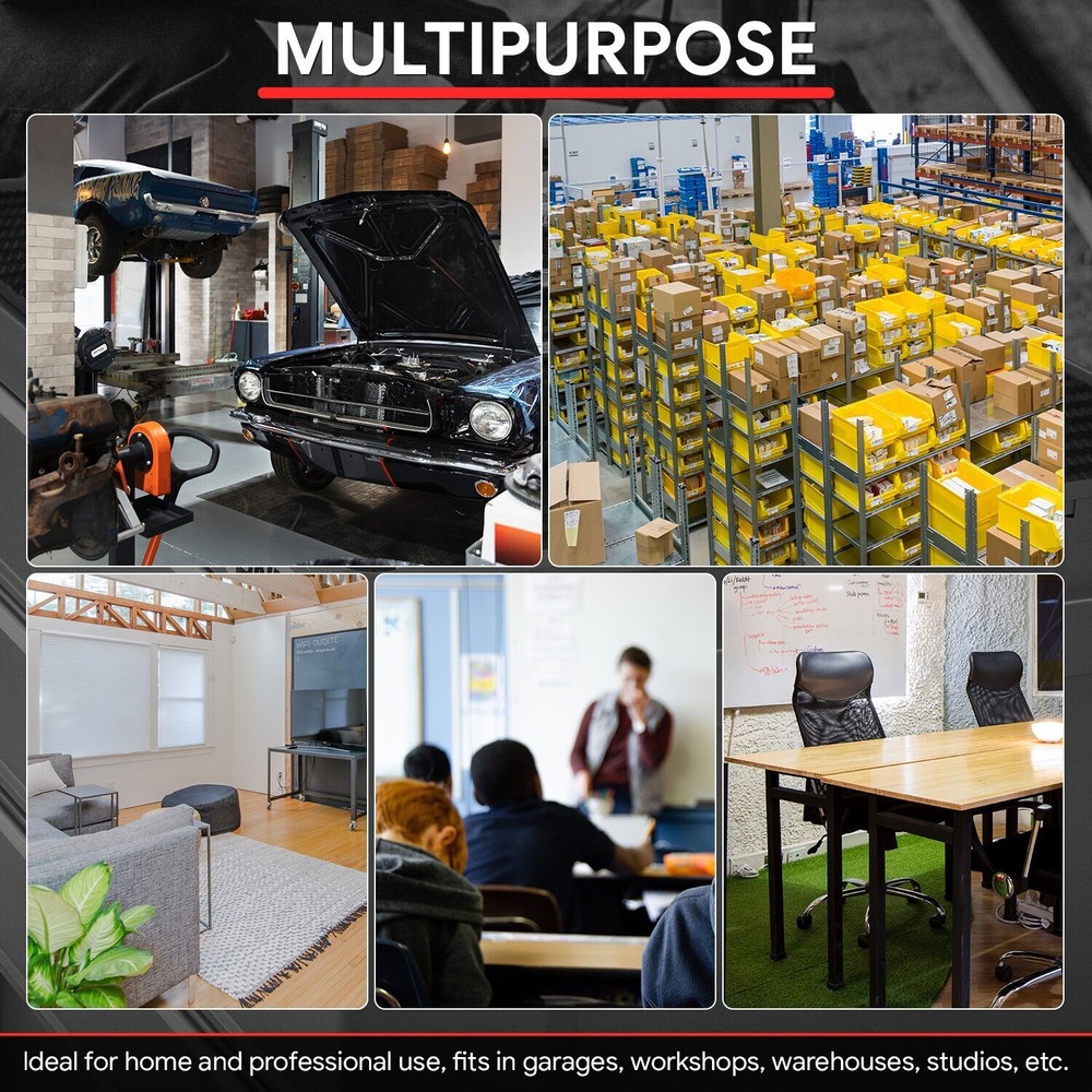 2-In-1 Sturdy Durable Adjustable Storage Working Table w/ 360° Rolling Casters