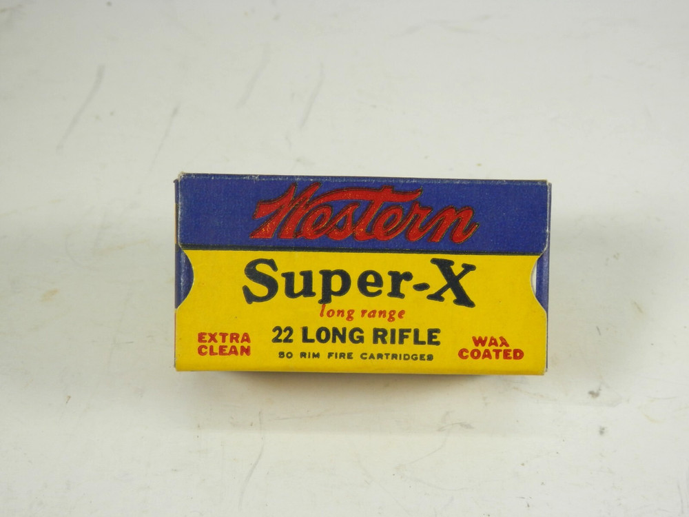 EMPTY WESTERN SUPER-X EMPTY .22 LONG RIFLE AMMO BOX
