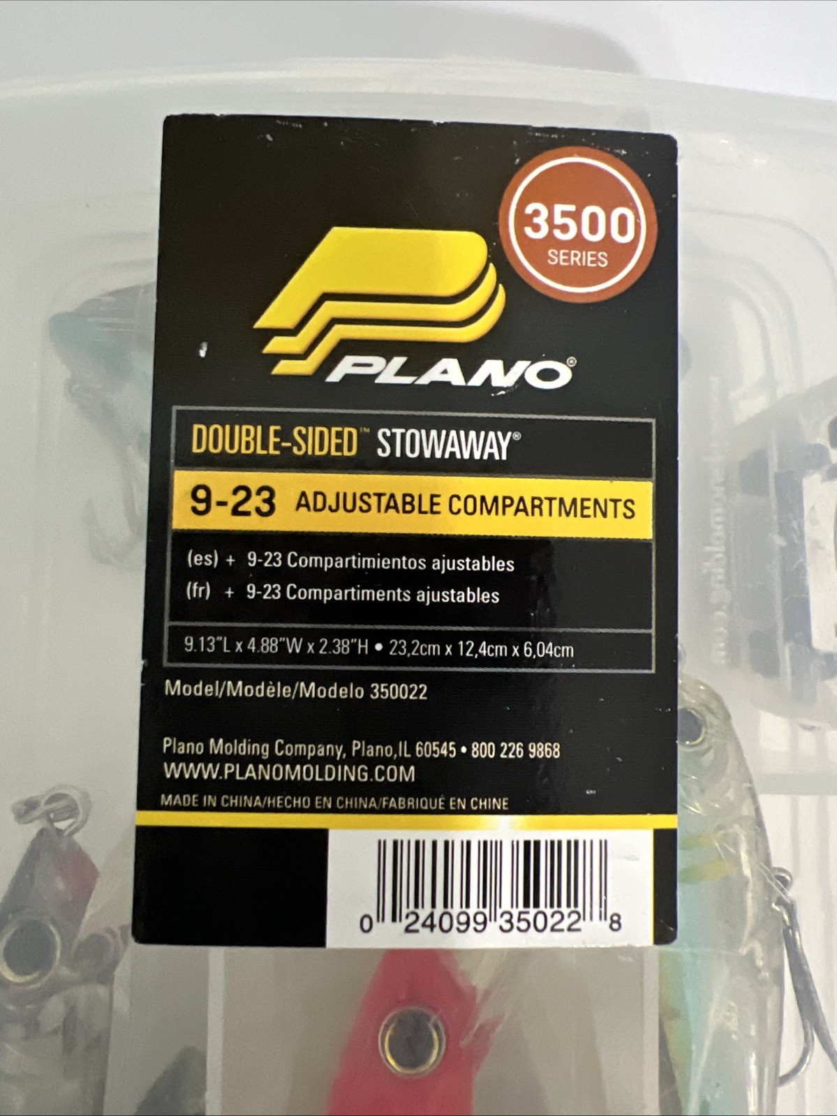 Plano 3500 Stowaway Case With Mixed Lot Of 6 YoZuri And 3 Bomber Lures