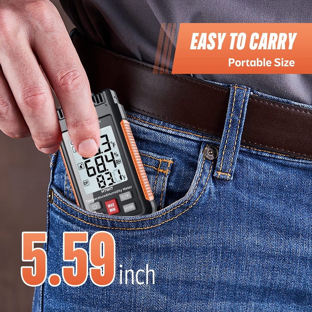 Protmex HT607 Temperature Humidity Meter High Precision Digital Hygrometer...