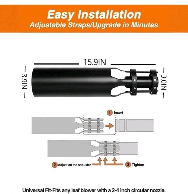 2 Pack Leaf Blower Air Booster, Universal High-Speed Cyclone Nozzle...